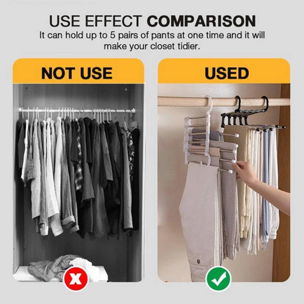 5-in-1 Space-Saving Pants Hanger