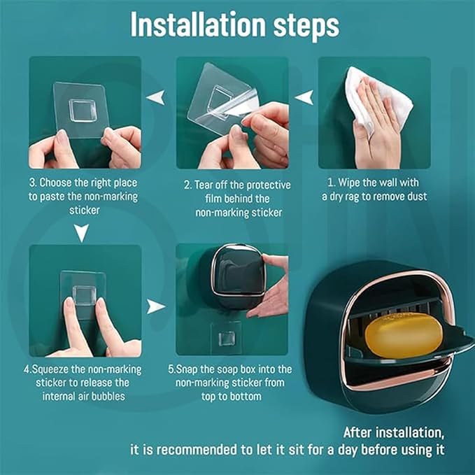 Dry Covered Soap Holder Drain Tray - Buy 1 Get 1 Free