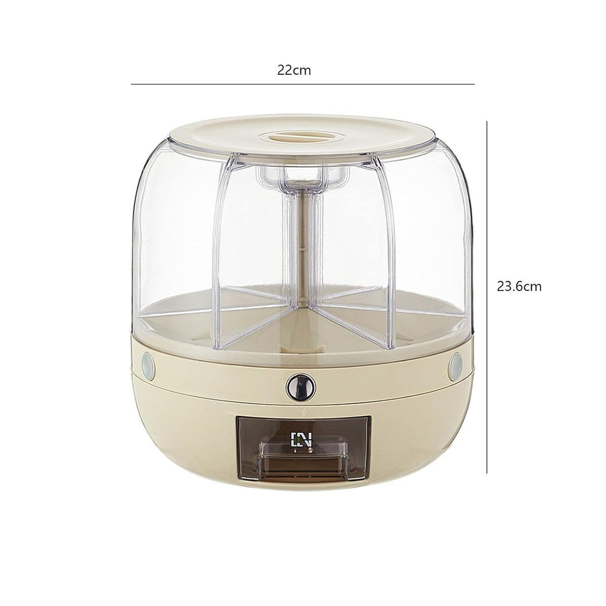 6-Grid Rotating Food Dispenser - One-Click Cereal Dispenser