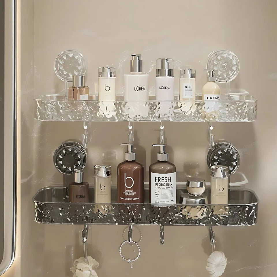 Non-Drill Bathroom Wall Shelf for Washroom