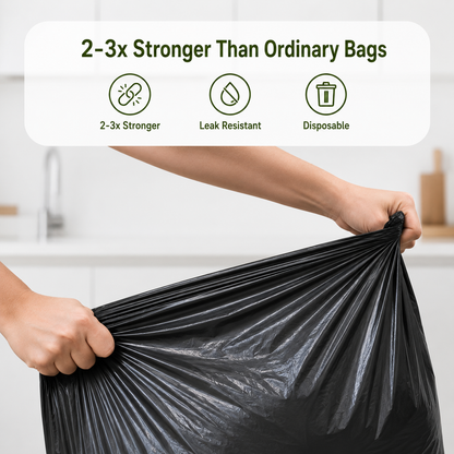 KitchenEase Garbage Bags | Home size 90 Bags - 30 X 3 Rolls | 19 X 21 inches | Black