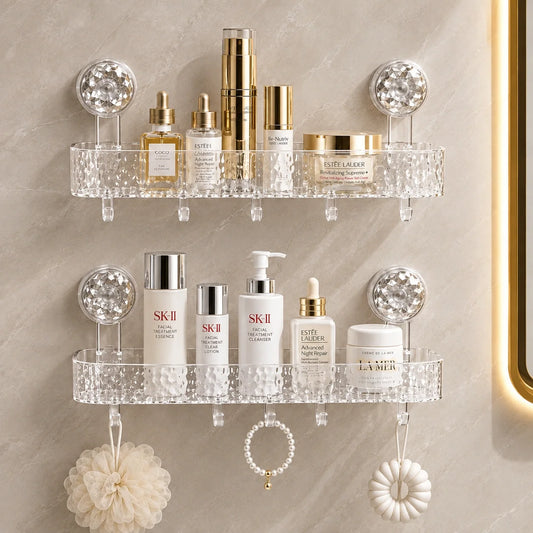 Non-Drill Bathroom Wall Shelf for Washroom