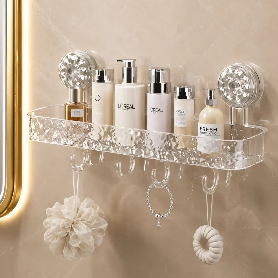 Non-Drill Bathroom Wall Shelf for Washroom